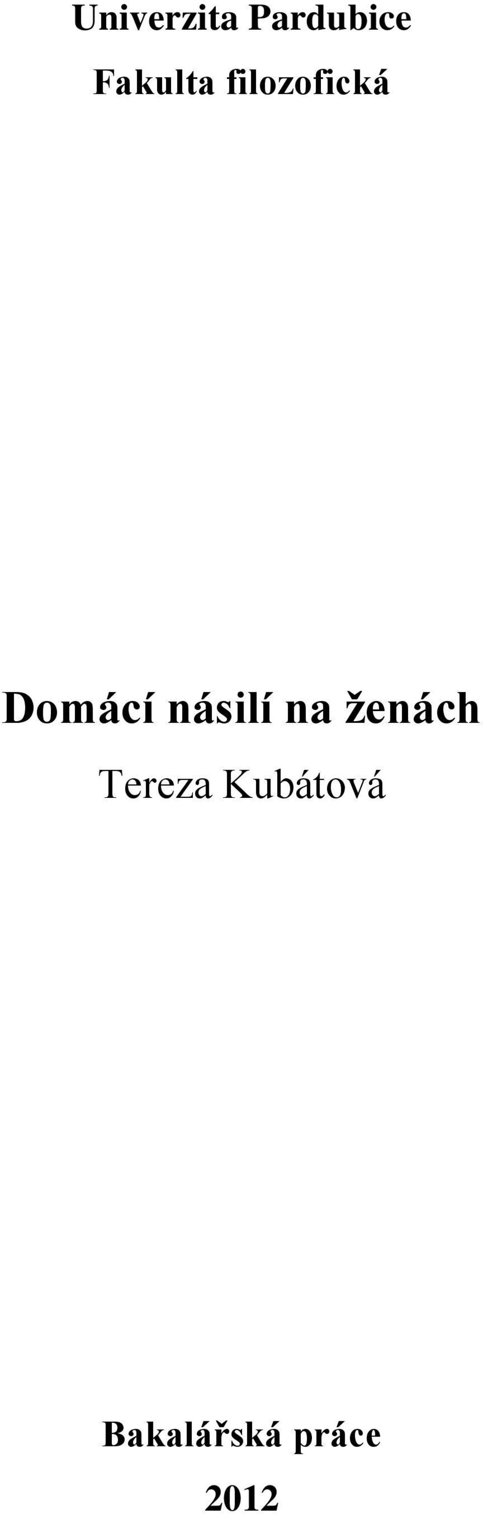 Domácí násilí na ženách