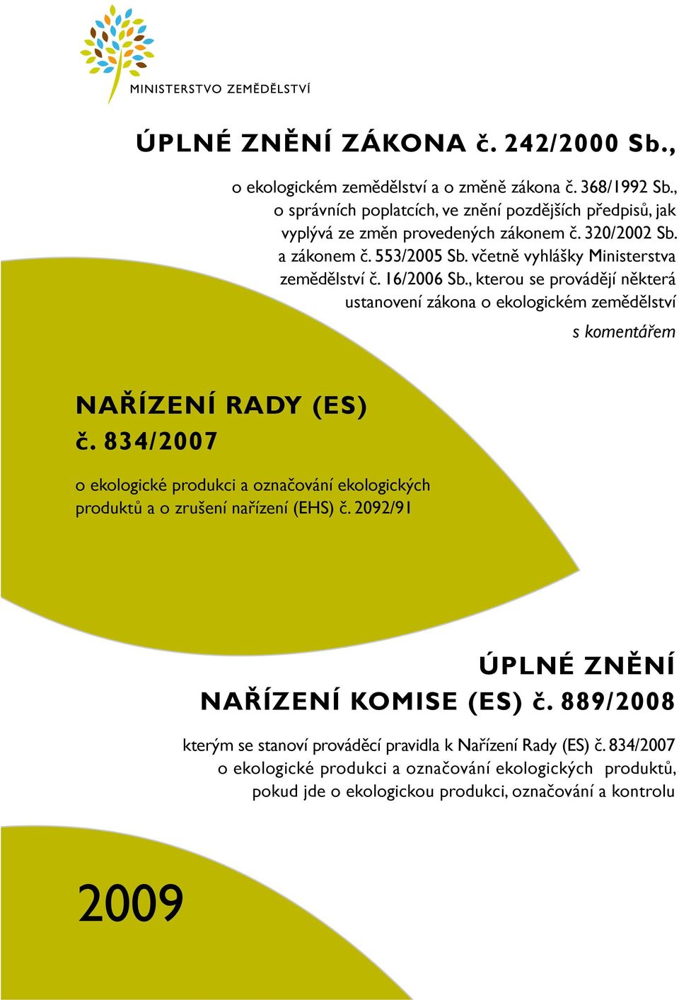 16/2006 Sb., kterou se provádějí některá ustanovení zákona o ekologickém zemědělství s komentářem nařízení Rady (ES) č.