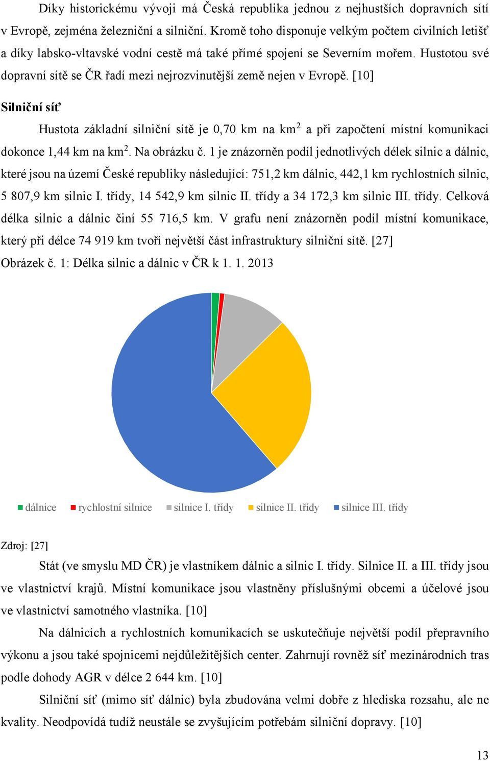 Hustotou své dopravní sítě se ČR řadí mezi nejrozvinutější země nejen v Evropě.