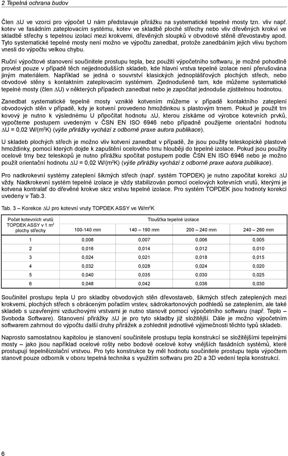 apod. Tyto systematické tepelné mosty není možno ve výpočtu zanedbat, protože zanedbáním jejich vlivu bychom vnesli do výpočtu velkou chybu.