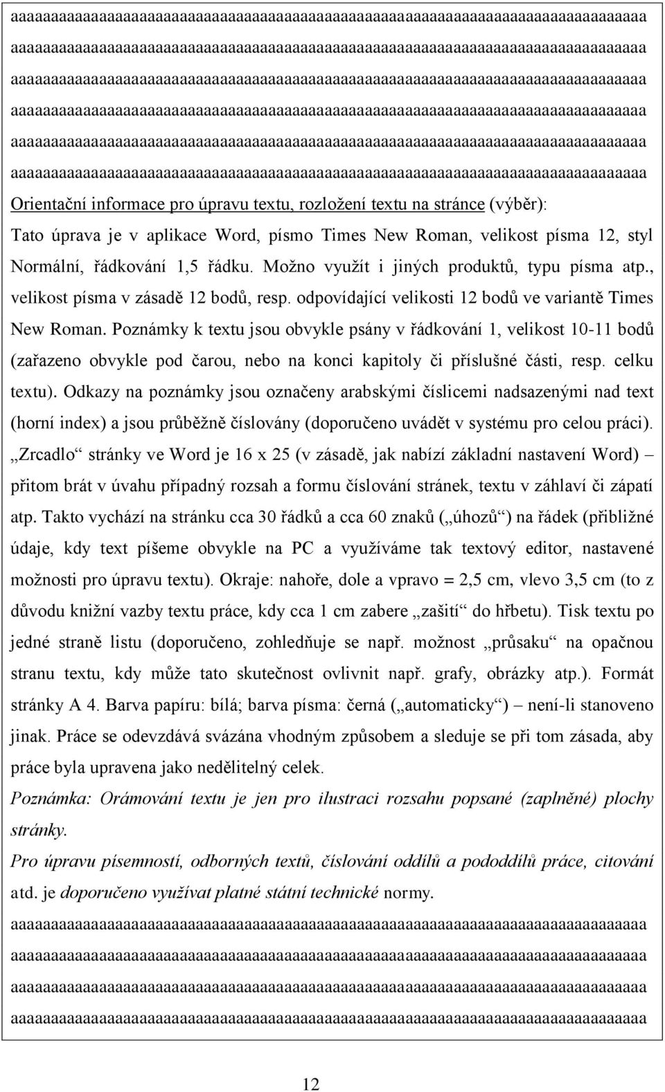 Poznámky k textu jsou obvykle psány v řádkování 1, velikost 10-11 bodů (zařazeno obvykle pod čarou, nebo na konci kapitoly či příslušné části, resp. celku textu).