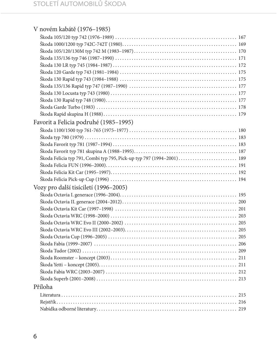 ................................................... 171 Škoda 130 LR typ 745 (1984 1987)..................................................... 172 Škoda 120 Garde typ 743 (1981 1984).