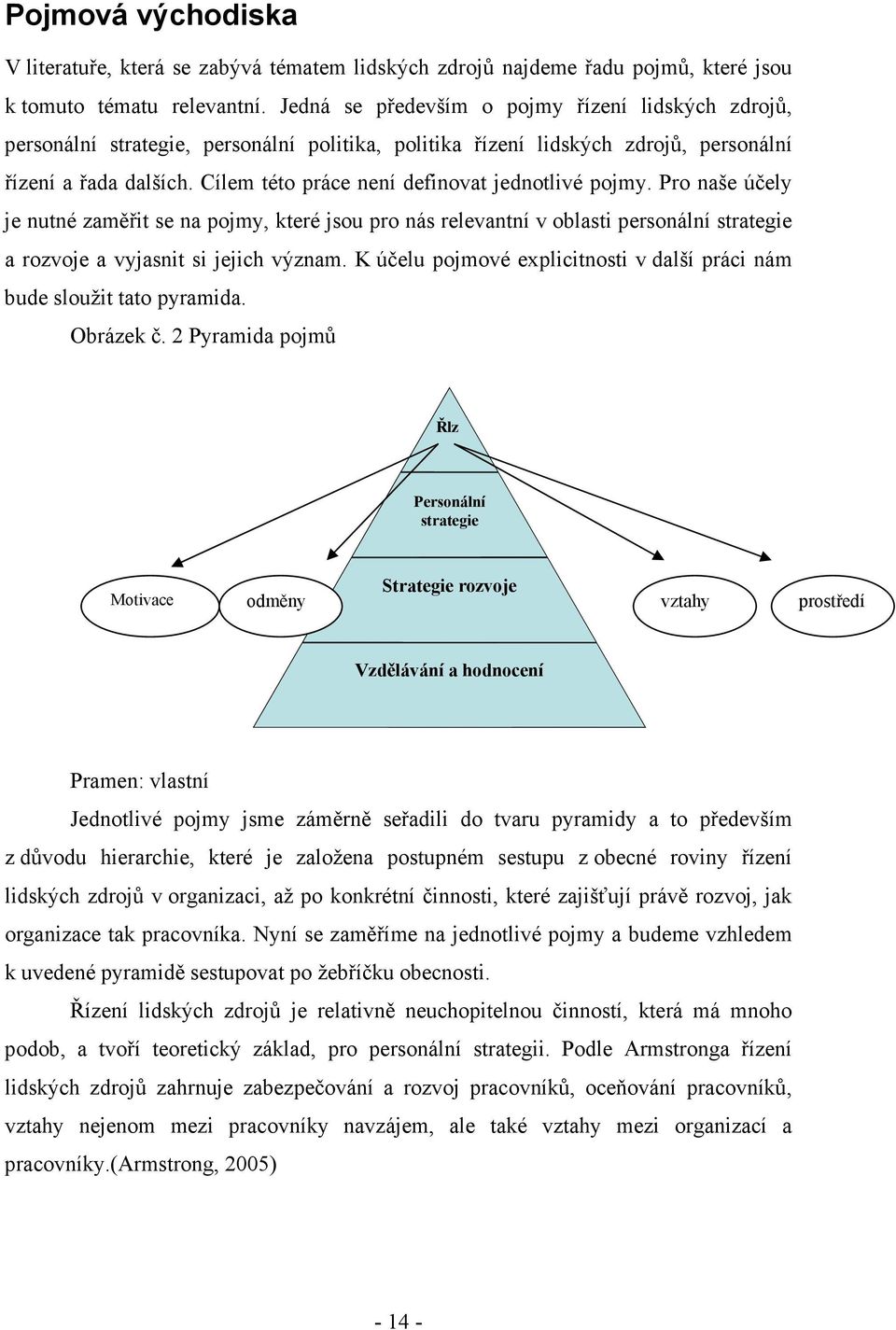 Cílem této práce není definovat jednotlivé pojmy. Pro naše účely je nutné zaměřit se na pojmy, které jsou pro nás relevantní v oblasti personální strategie a rozvoje a vyjasnit si jejich význam.