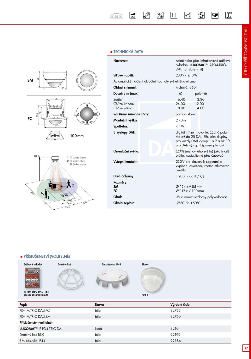 00 FC 00 68 Rozšíření snímané zóny: Montážní výška: pomocí slave 2-3 m 7 Spotřeba: < W 2,50 m 2 00 mm quer Chůze zum křížem Melder gehen gehen frontal Chůze frontal zum přímo zum Melder Melder gehen