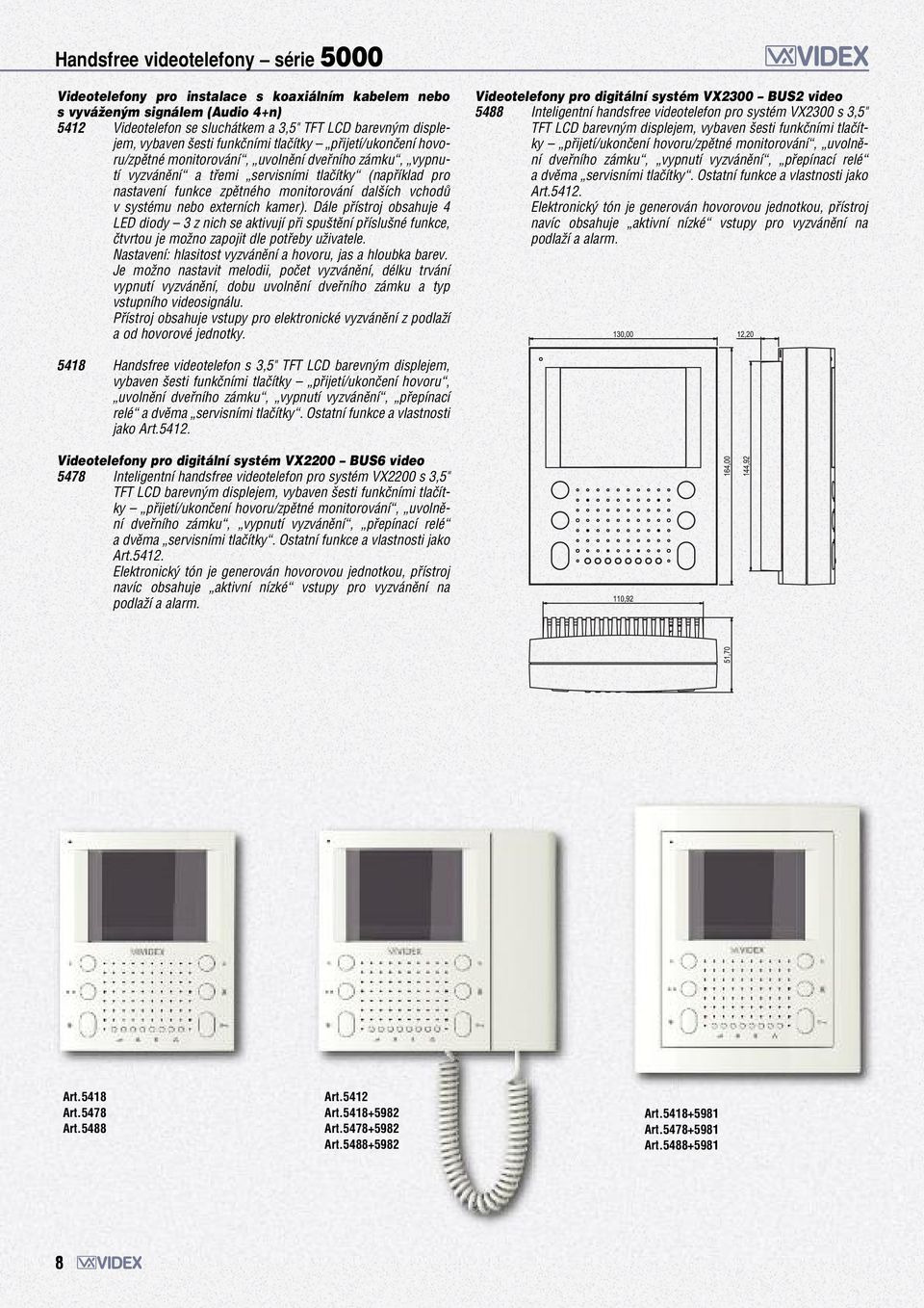 dalích vchodû v systému nebo externích kamer). Dále pfiístroj obsahuje 4 LED diody 3 z nich se aktivují pfii sputûní pfiísluné funkce, ãtvrtou je mo³no zapojit dle potfieby u³ivatele.