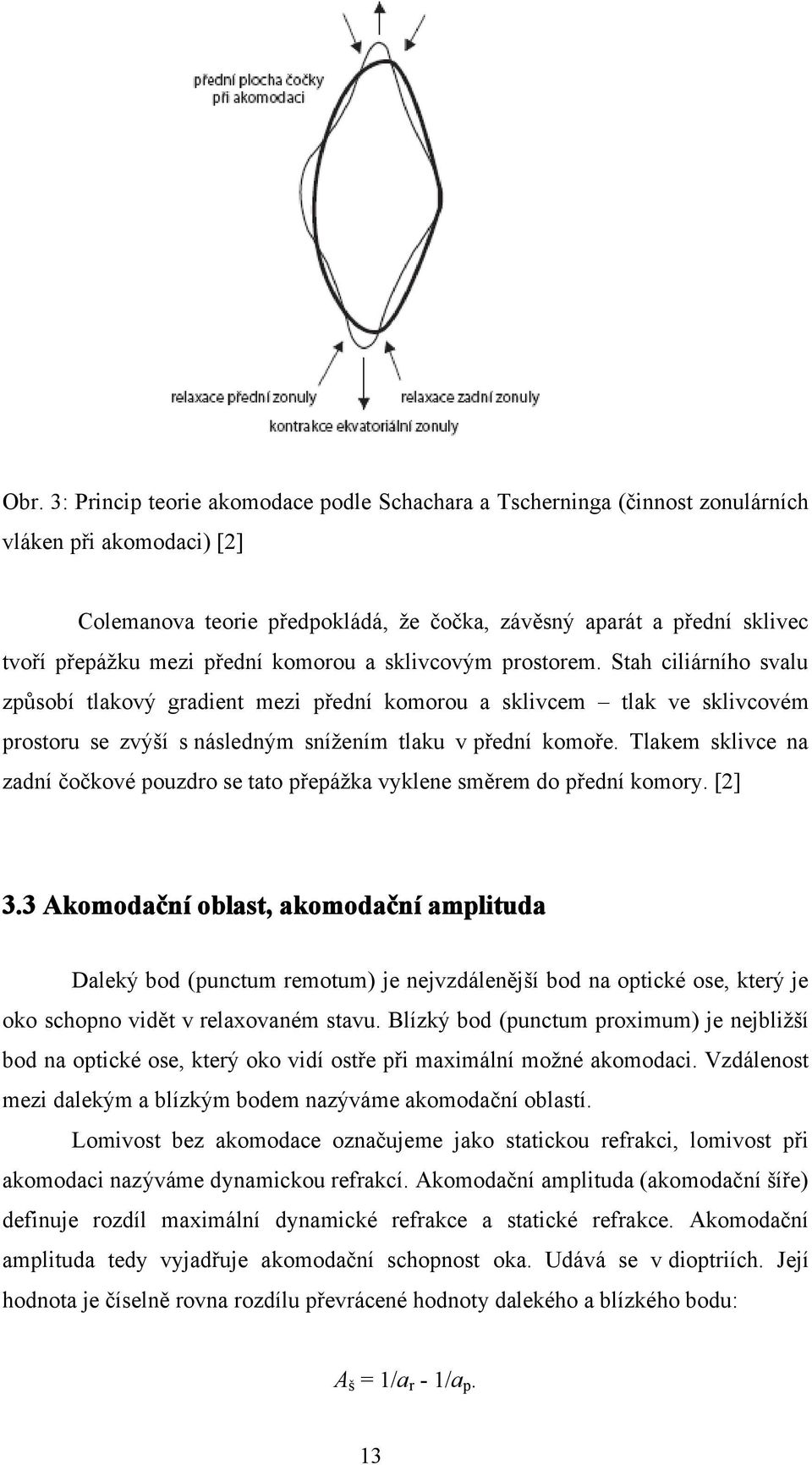 Stah ciliárního svalu způsobí tlakový gradient mezi přední komorou a sklivcem tlak ve sklivcovém prostoru se zvýší s následným snížením tlaku v přední komoře.