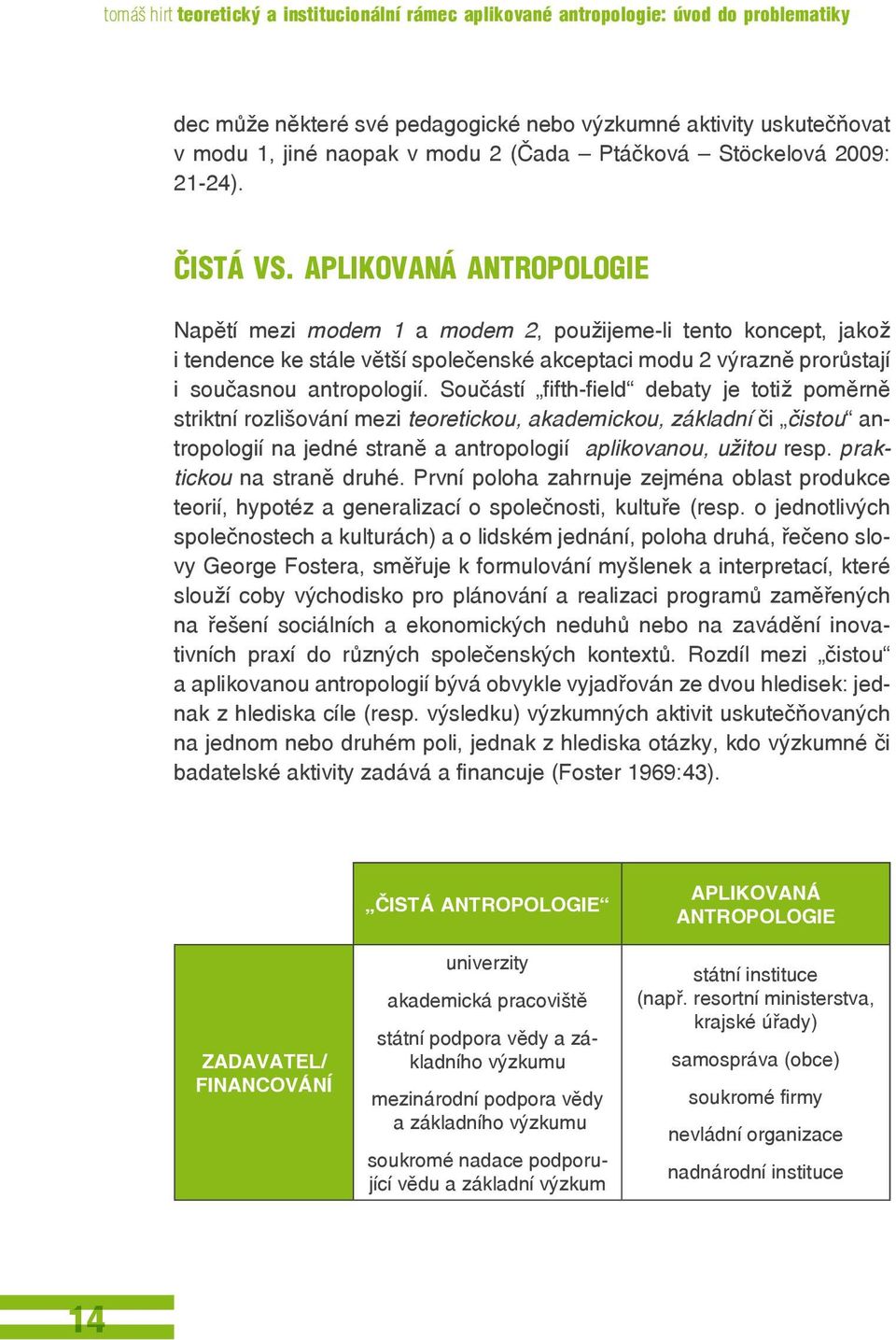 aplikovaná antropologie Napětí mezi modem 1 a modem 2, použijeme-li tento koncept, jakož i tendence ke stále větší společenské akceptaci modu 2 výrazně prorůstají i současnou antropologií.