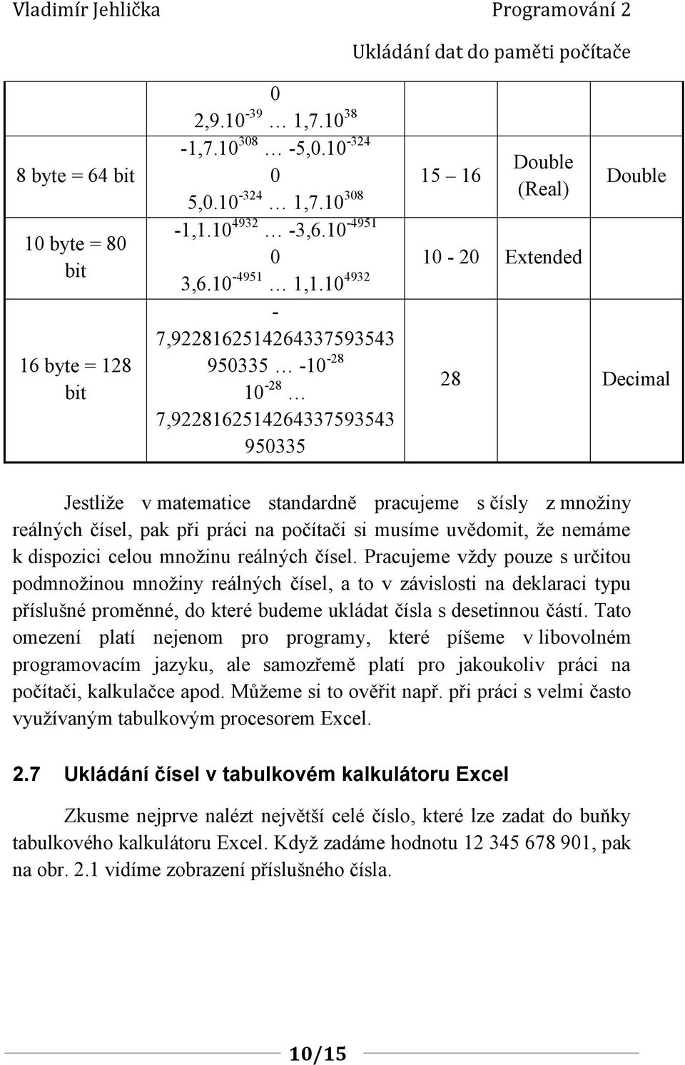 nemáme k dispozici celou množinu reálných čísel.