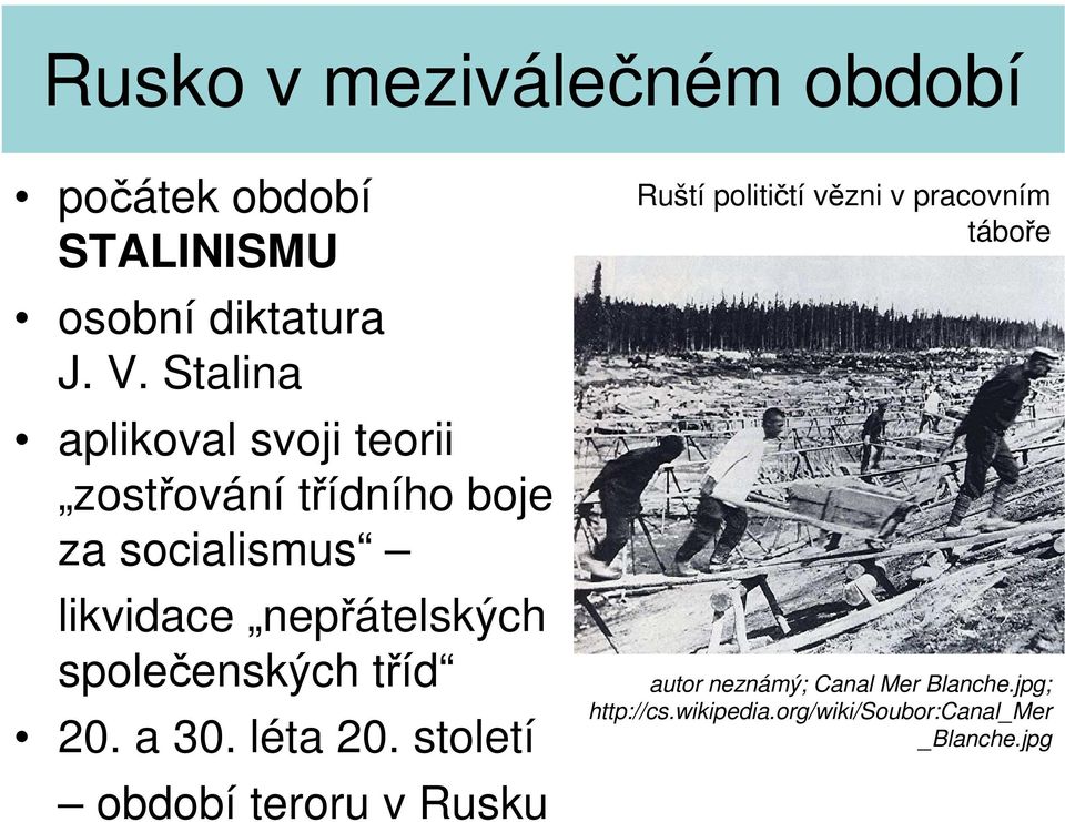 nepřátelských společenských tříd 20. a 30. léta 20.