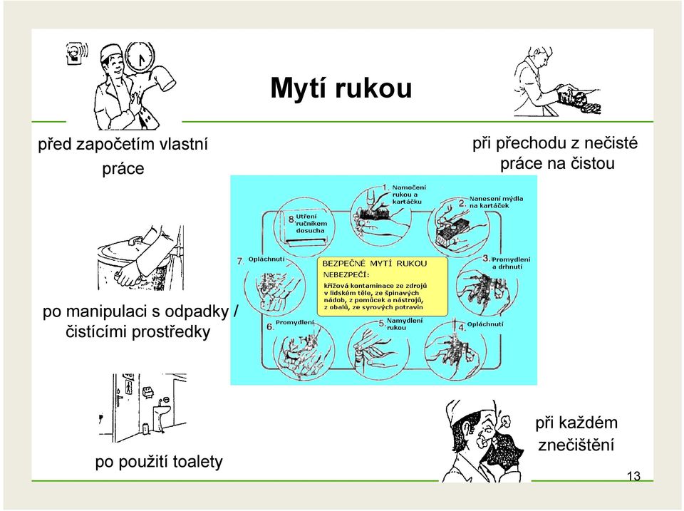 manipulaci s odpadky / čistícími