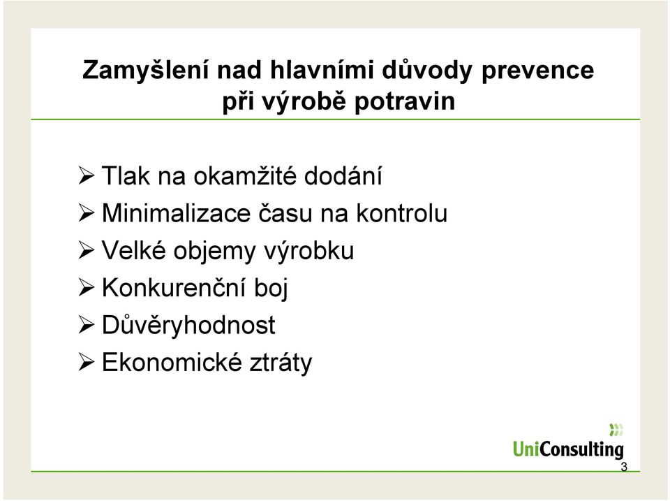 Minimalizace času na kontrolu Velké objemy