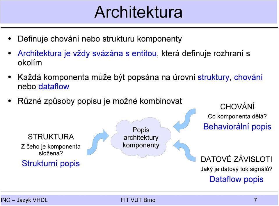 je možné kombinovat STRUKTURA Z čeho je komponenta složena?