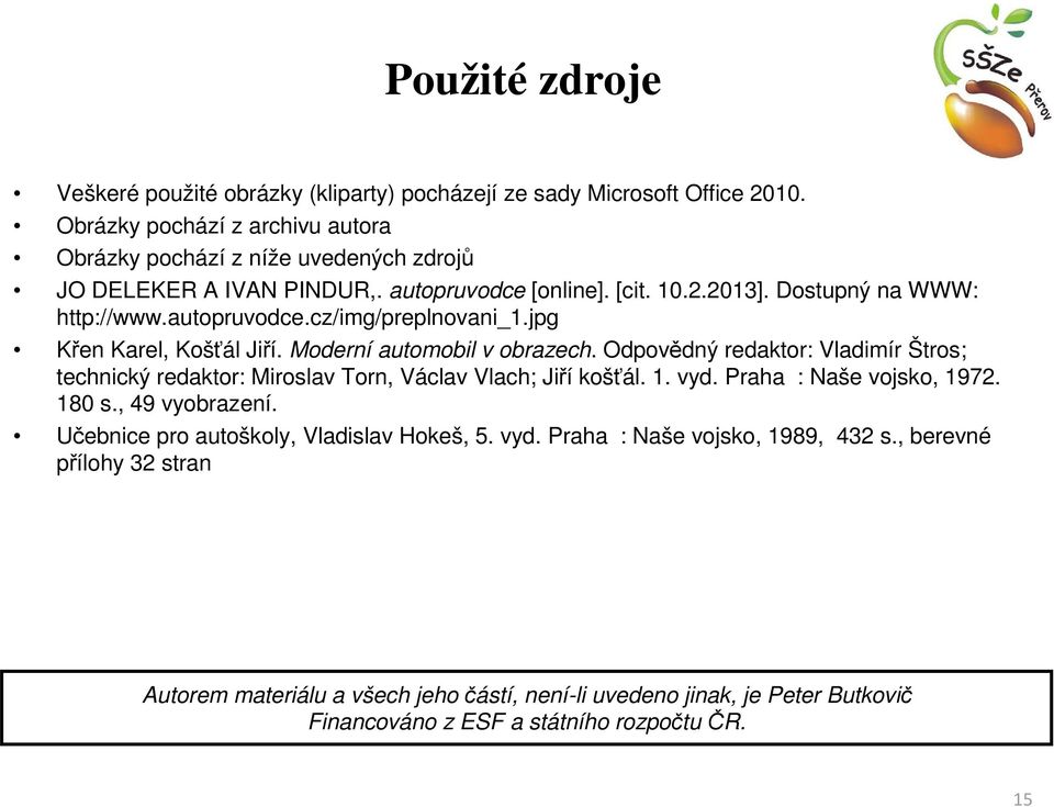 jpg Křen Karel, Košťál Jiří. Moderní automobil v obrazech. Odpovědný redaktor: Vladimír Štros; technický redaktor: Miroslav Torn, Václav Vlach; Jiří košťál. 1. vyd.