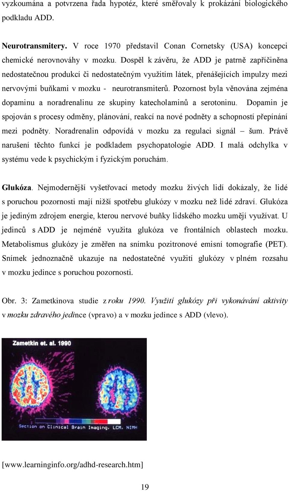 Pozornost byla věnována zejména dopaminu a noradrenalinu ze skupiny katecholaminů a serotoninu.