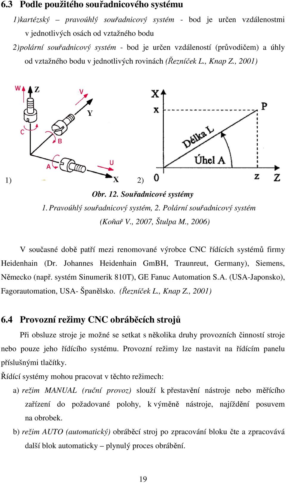 Polární souřadnicový systém (Koňař V., 2007, Štulpa M., 2006) V současné době patří mezi renomované výrobce CNC řídících systémů firmy Heidenhain (Dr.