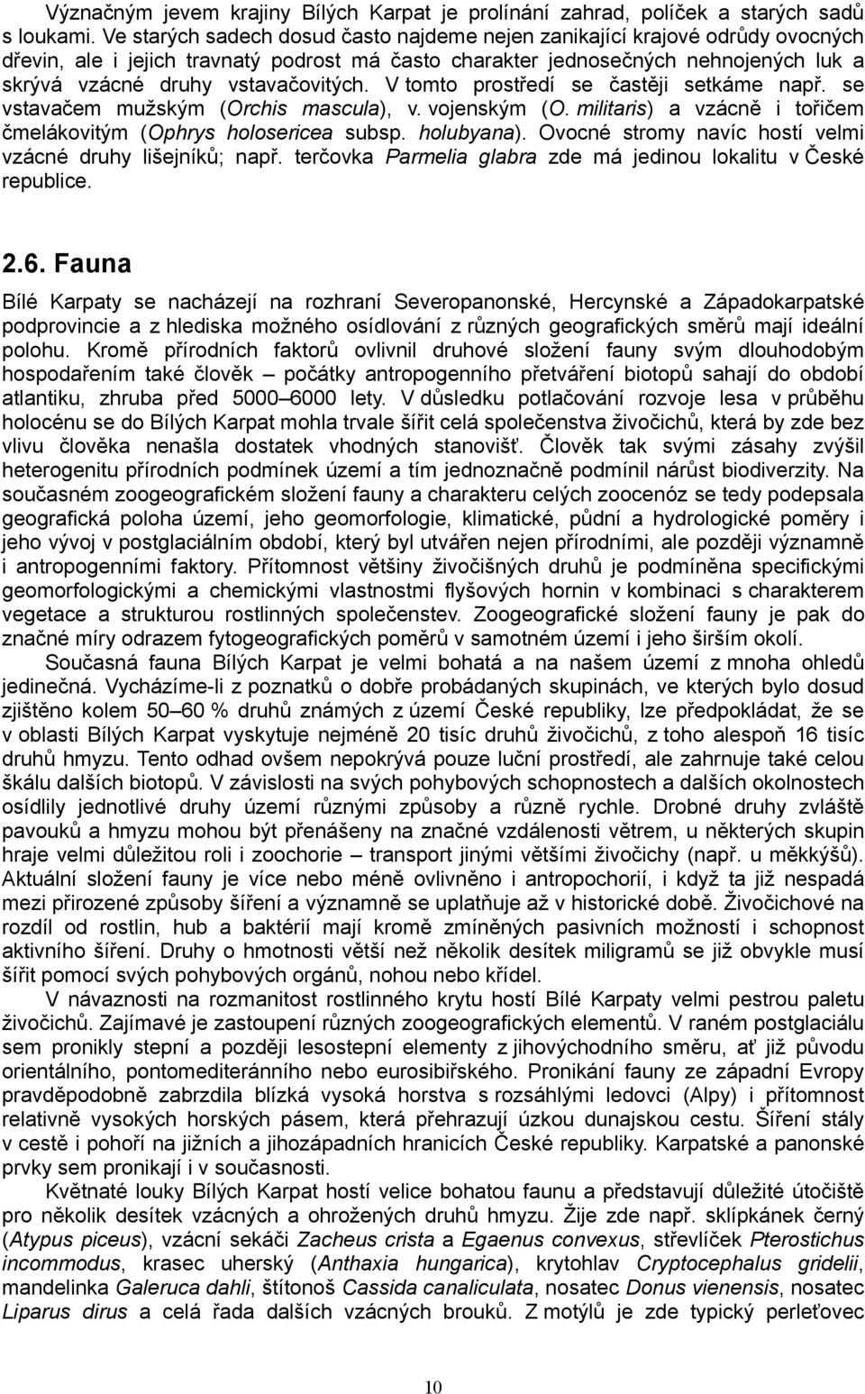 vstavačovitých. V tomto prostředí se častěji setkáme např. se vstavačem mužským (Orchis mascula), v. vojenským (O. militaris) a vzácně i tořičem čmelákovitým (Ophrys holosericea subsp. holubyana).