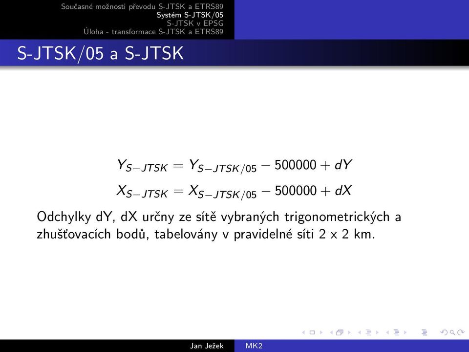 dx určny ze sítě vybraných trigonometrických a