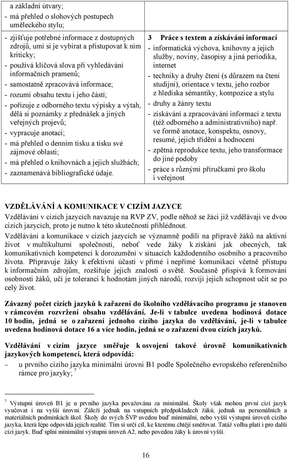 projevů; - vypracuje anotaci; - má přehled o denním tisku a tisku své zájmové oblasti; - má přehled o knihovnách a jejich službách; - zaznamenává bibliografické údaje.