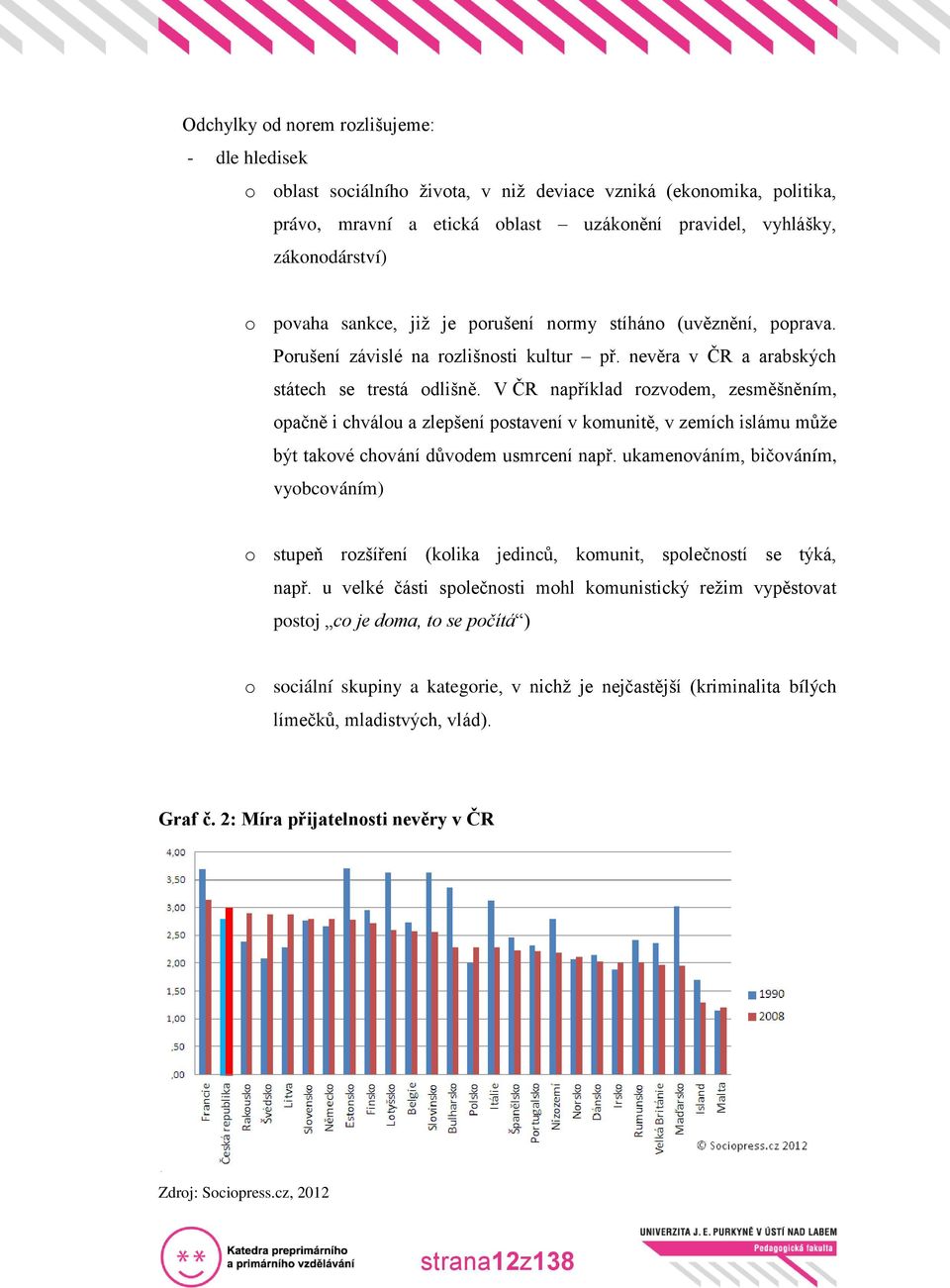 V ČR například rozvodem, zesměšněním, opačně i chválou a zlepšení postavení v komunitě, v zemích islámu může být takové chování důvodem usmrcení např.