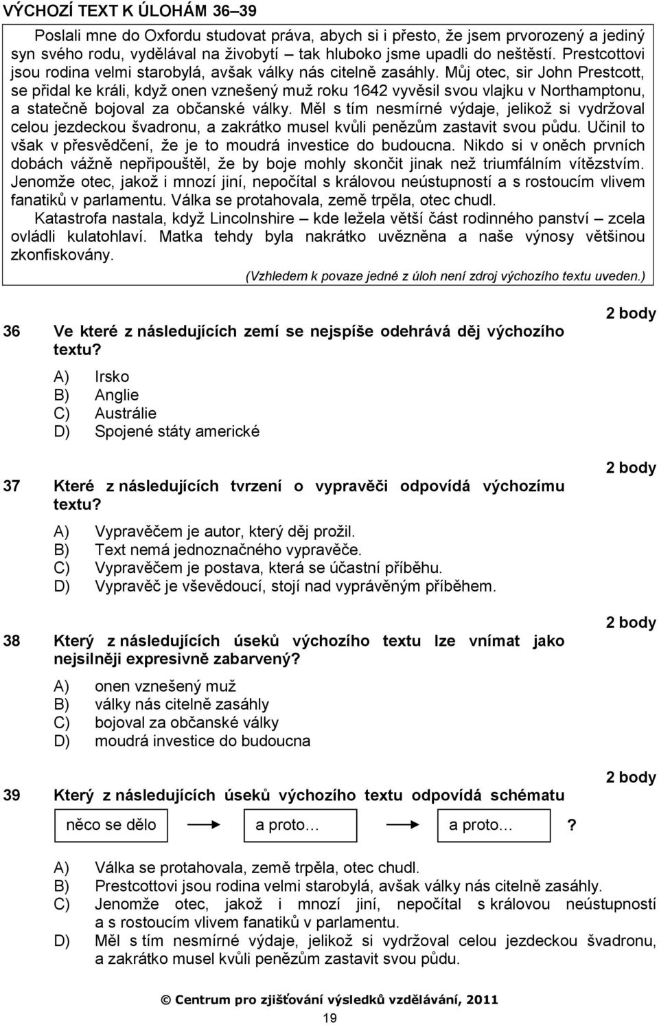 Můj otec, sir John Prestcott, se přidal ke králi, kdyţ onen vznešený muţ roku 1642 vyvěsil svou vlajku v Northamptonu, a statečně bojoval za občanské války.