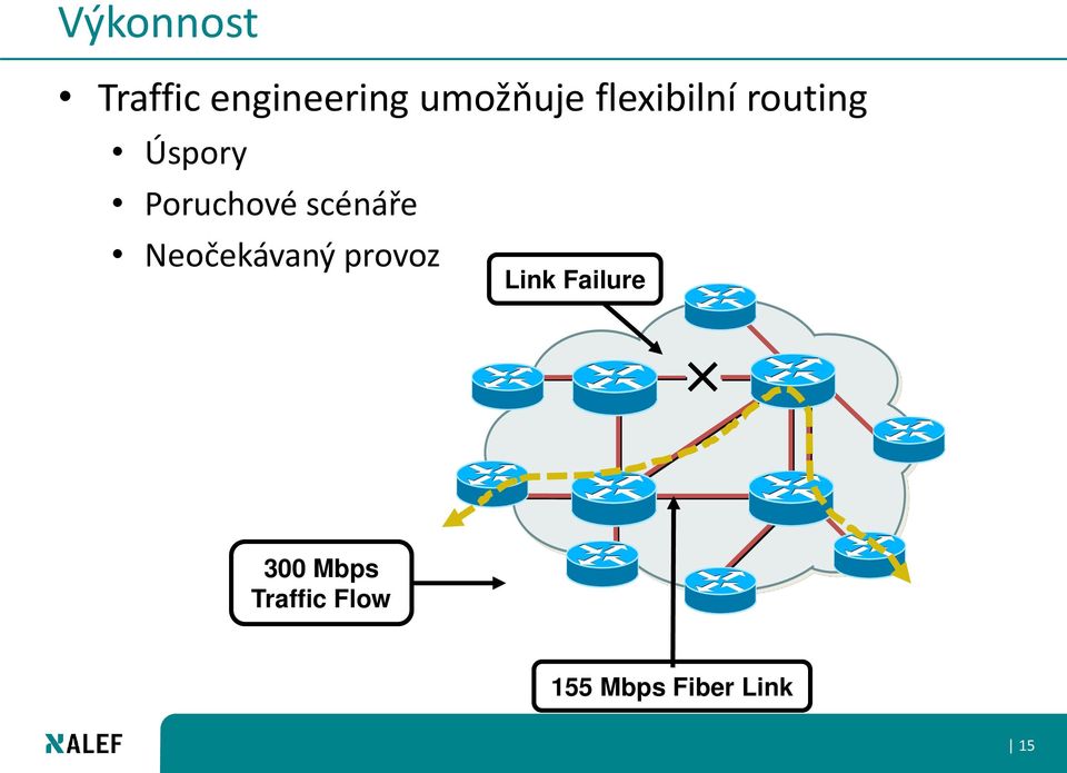 scénáře Neočekávaný provoz Link Failure