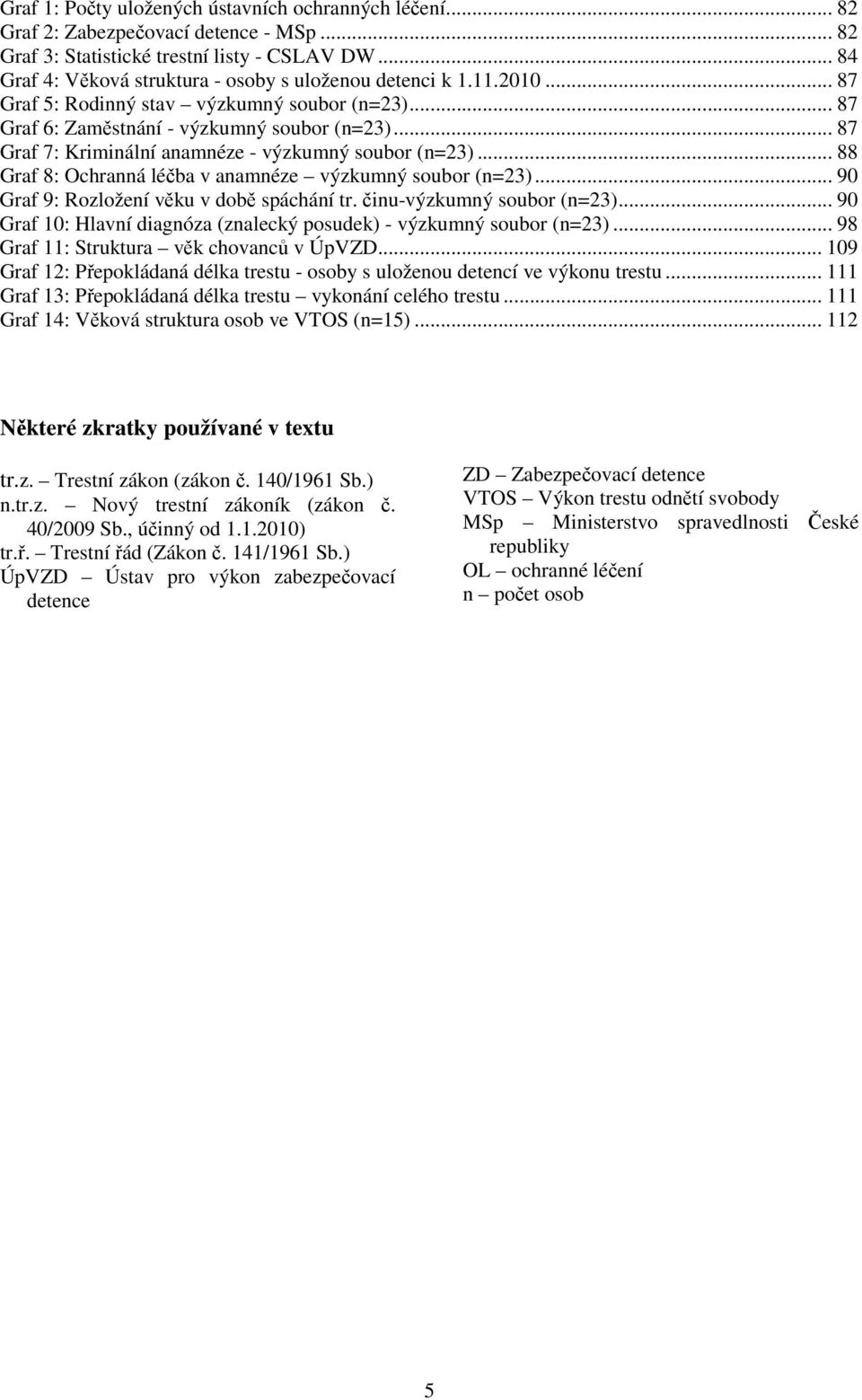 .. 87 Graf 7: Kriminální anamnéze - výzkumný soubor (n=23)... 88 Graf 8: Ochranná léčba v anamnéze výzkumný soubor (n=23)... 90 Graf 9: Rozložení věku v době spáchání tr. činu-výzkumný soubor (n=23).