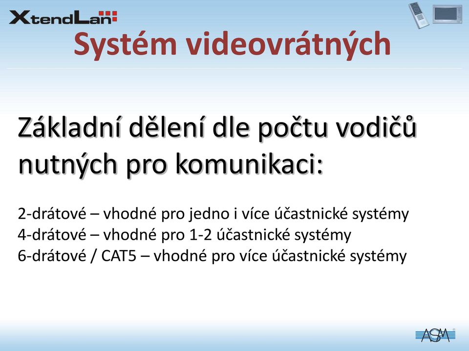 více účastnické systémy 4-drátové vhodné pro 1-2