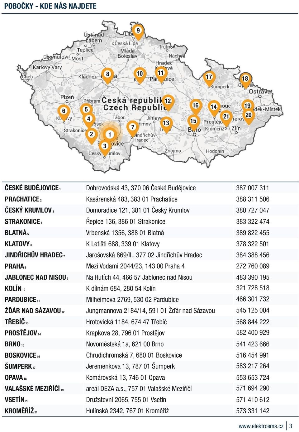 Letišti 688, 339 01 Klatovy 378 322 501 JINDŘICHŮV HRADEC 7 Jarošovská 869/II.