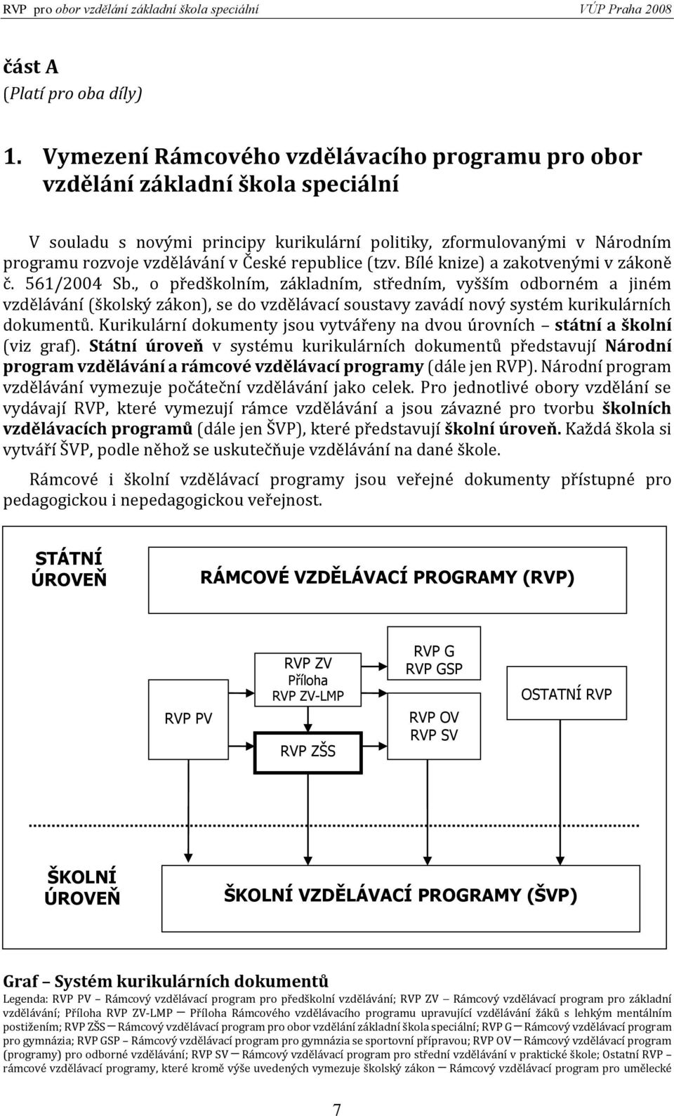 republice (tzv. Bílé knize) a zakotvenými v zákoně č. 561/2004 Sb.