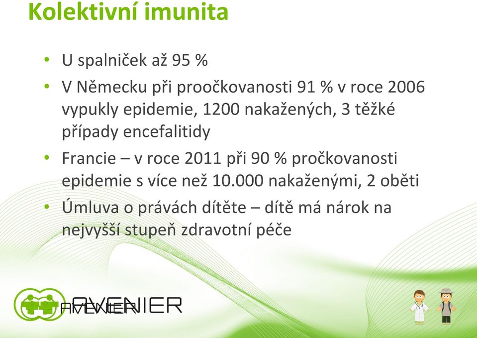 Francie v roce 2011 při 90 % pročkovanosti epidemie s více než 10.