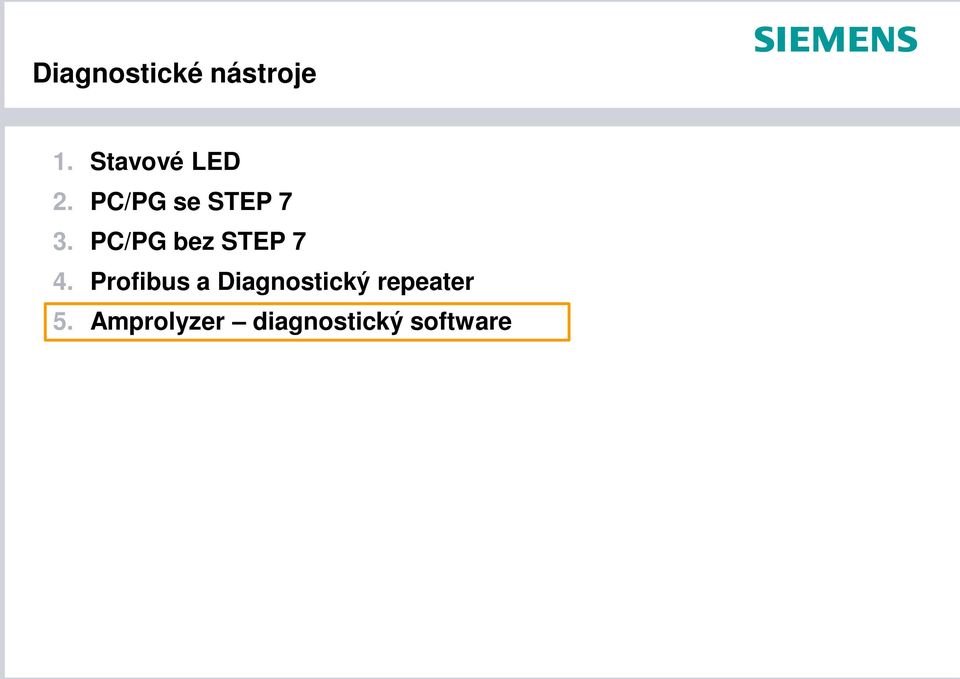 Profibus a Diagnostický repeater 5.