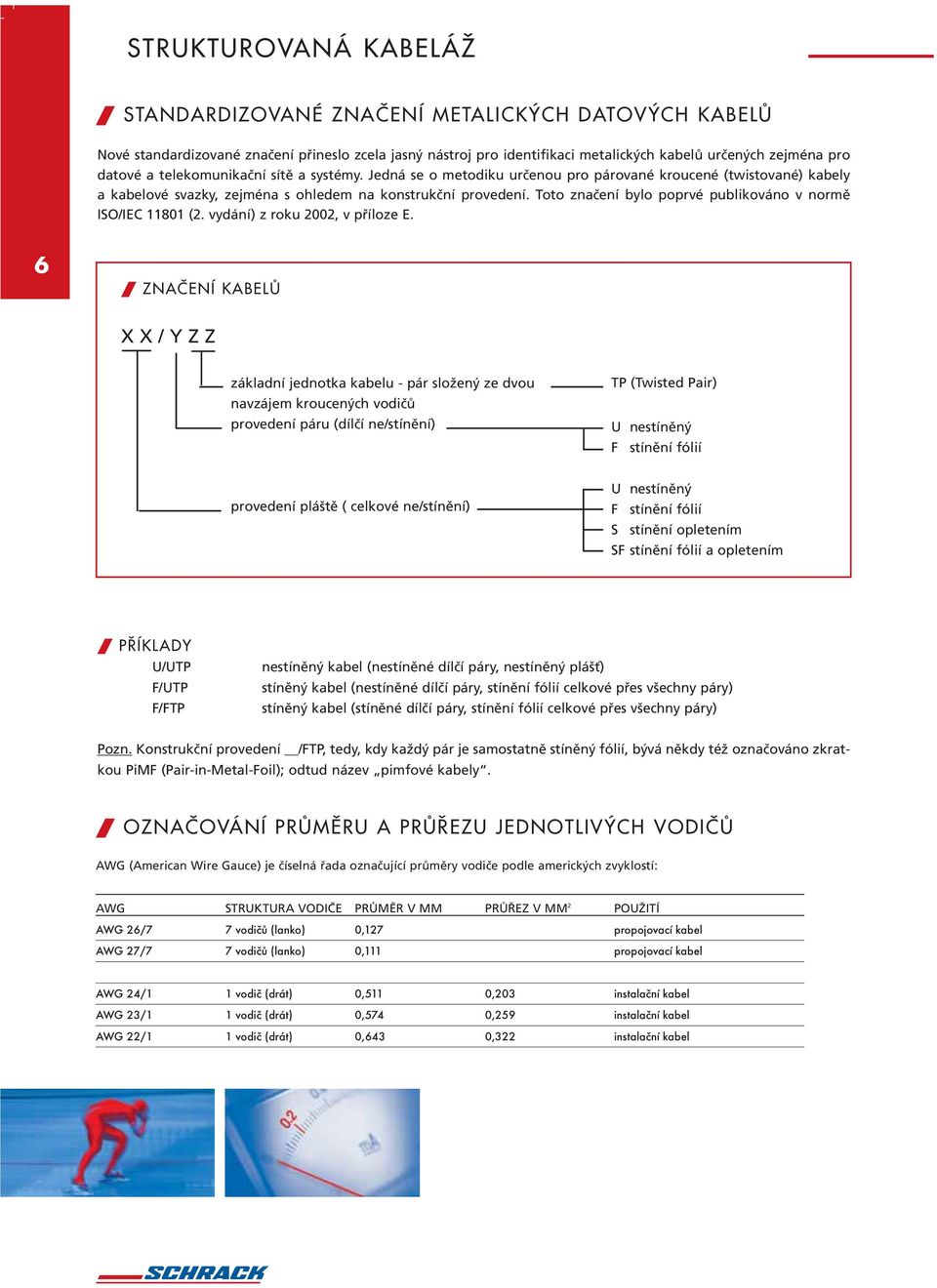 Toto značení bylo poprvé publikováno v normě ISO/IEC 11801 (2. vydání) z roku 2002, v příloze E.