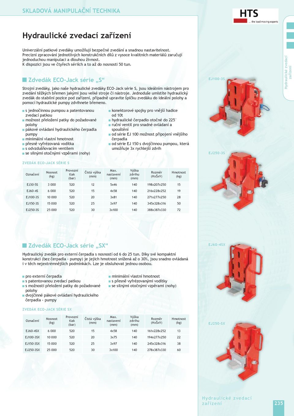 EJ1003s Strojní zvedáky, jako naše hydraulické zvedáky ECOJack série S, jsou ideálním nástrojem pro zvedání těžkých břemen jakými jsou velké stroje či nástroje.