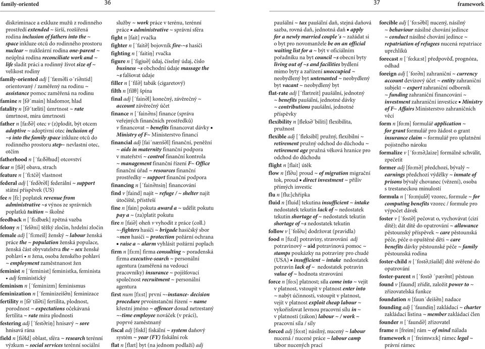 rodinu ~ assistance pomoc zaměřená na rodinu famine n [f main] hladomor, hlad fatality n [f tæliti] úmrtnost ~ rate úmrtnost, míra úmrtnosti father n [fa:δ ] otec v (z)plodit, být otcem adoptive ~