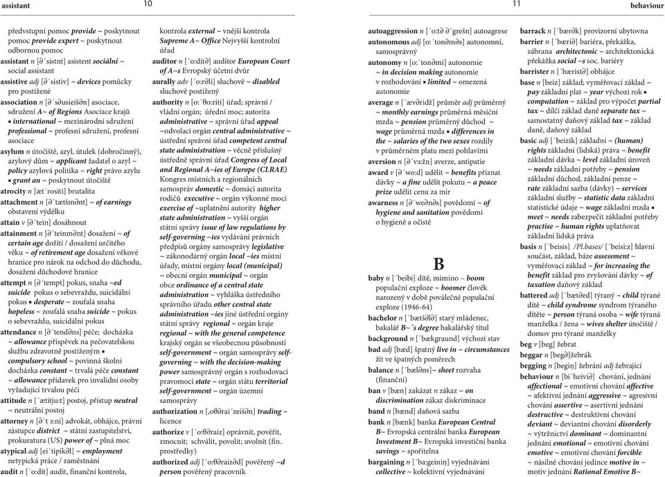 asylum n útočiště, azyl, útulek (dobročinný), azylový dům ~ applicant žadatel o azyl ~ policy azylová politika ~ right právo azylu grant an ~ poskytnout útočiště atrocity n [æt rositi] brutalita