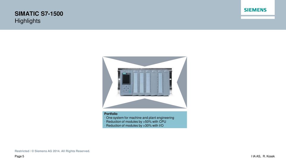 Reduction of modules by >50% with