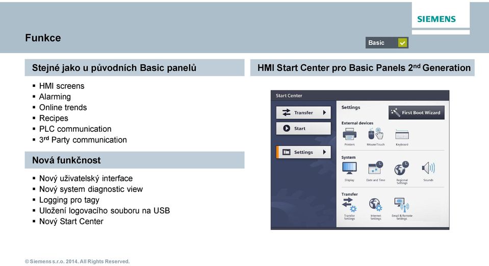 communication 3 rd Party communication Nová funk nost Nový uživatelský interface