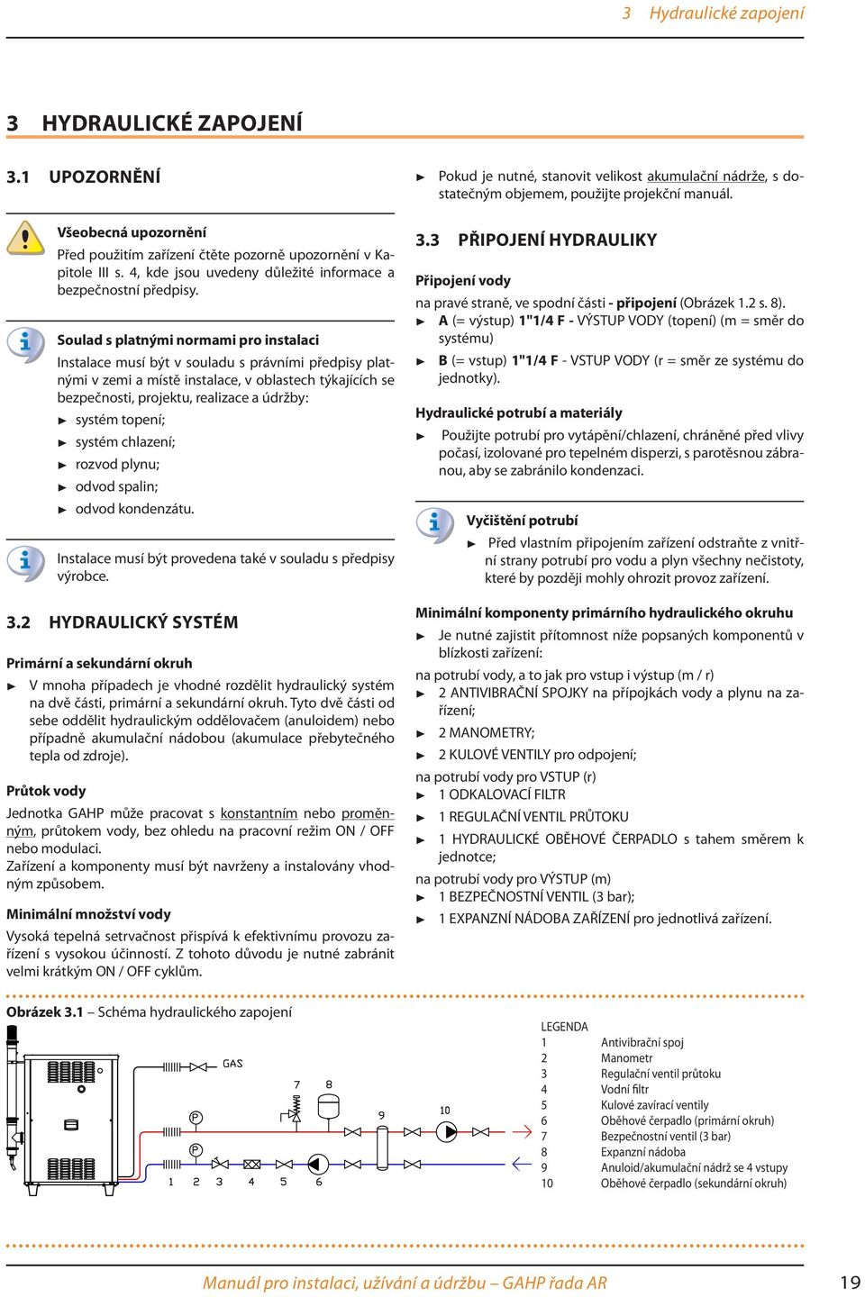 Soulad s platnými normami pro instalaci Instalace musí být v souladu s právními předpisy platnými v zemi a místě instalace, v oblastech týkajících se bezpečnosti, projektu, realizace a údržby: systém