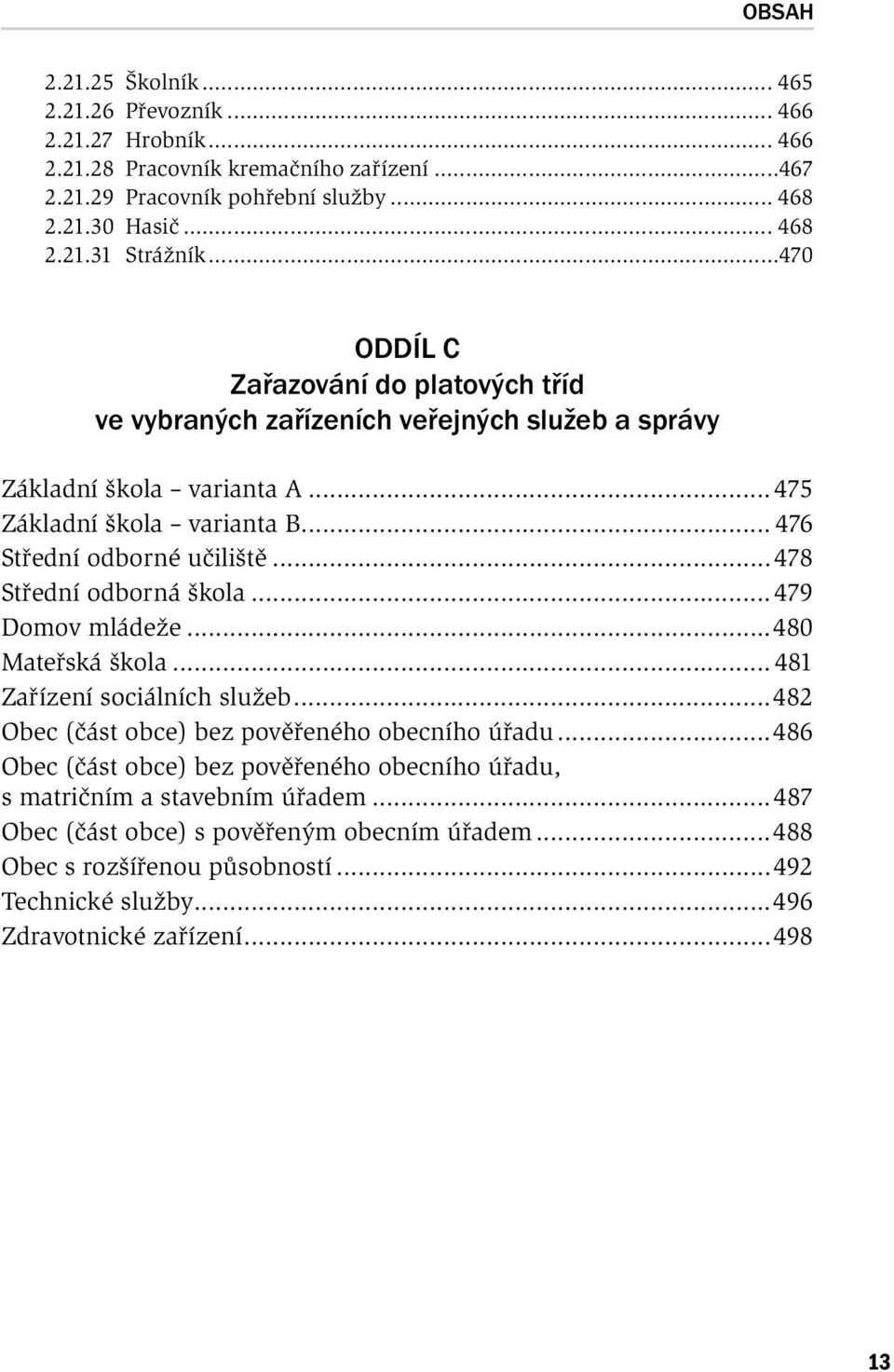 ..478 Střední odborná škola...479 Domov mládeže...480 Mateřská škola... 481 Zařízení sociálních služeb...482 Obec (část obce) bez pověřeného obecního úřadu.