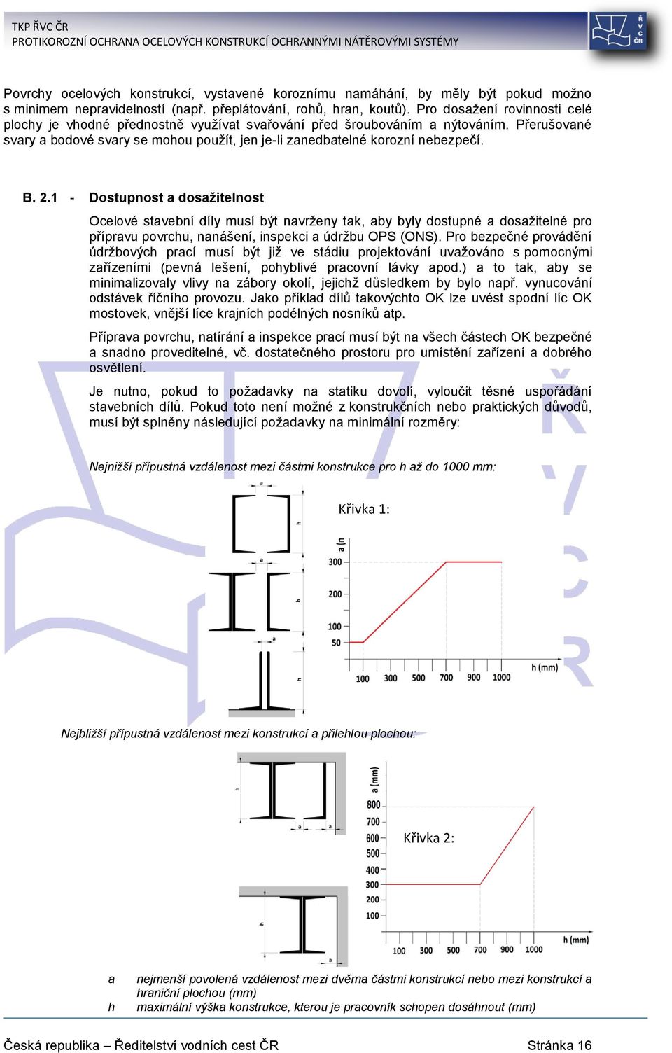 2.1 - Dostupnost a dosažitelnost Ocelové stavební díly musí být navrženy tak, aby byly dostupné a dosažitelné pro přípravu povrchu, nanášení, inspekci a údržbu OPS (ONS).