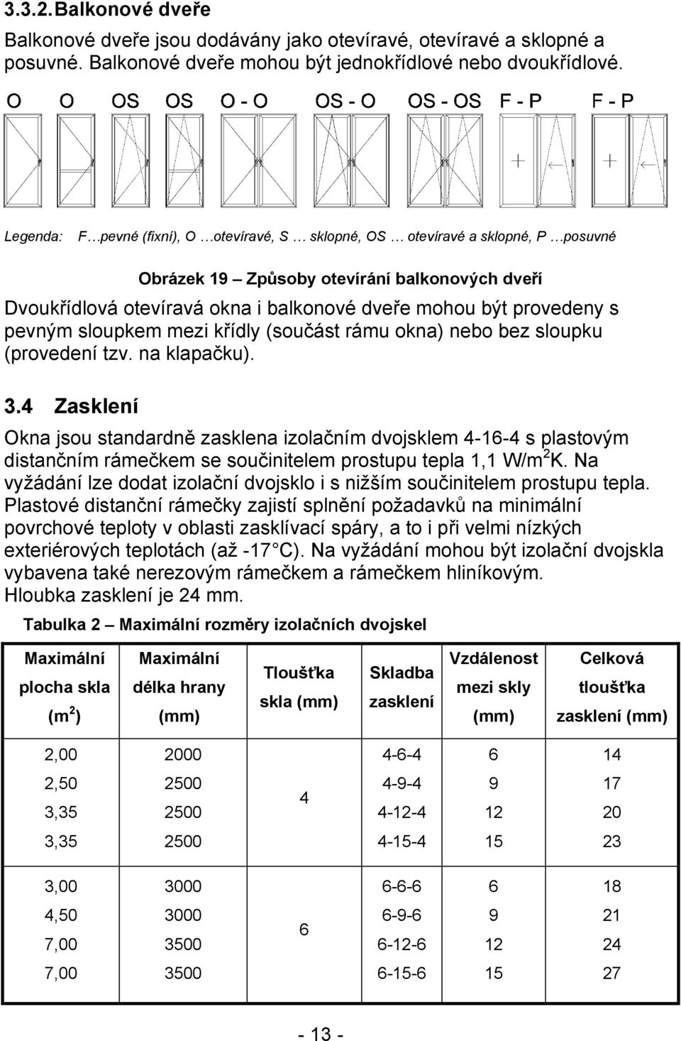 pevným sloupkem mezi křídly (součást rámu okna) nebo bez sloupku (provedení tzv. na klapačku). 3.