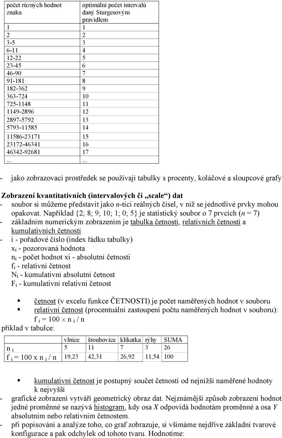 ) dat - soubor si můžeme představit jako n-tici reálných čísel, v níž se jednotlivé prvky mohou opakovat.