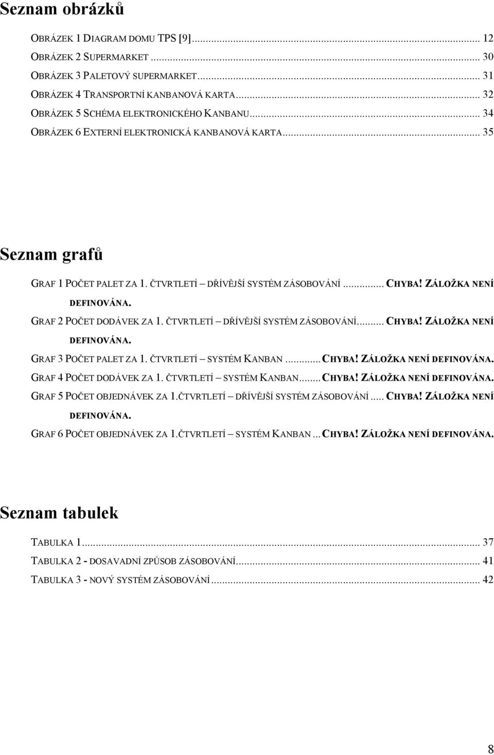 ČTVRTLETÍ DŘÍVĚJŠÍ SYSTÉM ZÁSOBOVÁNÍ... CHYBA! ZÁLOŽKA NENÍ DEFINOVÁNA. GRAF 3 POČET PALET ZA 1. ČTVRTLETÍ SYSTÉM KANBAN...CHYBA! ZÁLOŽKA NENÍ DEFINOVÁNA. GRAF 4 POČET DODÁVEK ZA 1.