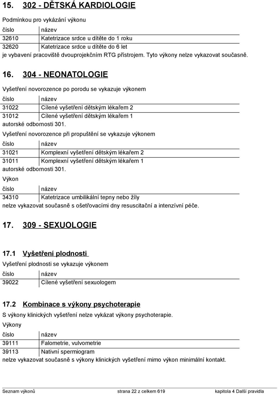 304 - NEONATOLOGIE Vyšetření novorozence po porodu se vykazuje výkonem 31022 Cílené vyšetření dětským lékařem 2 31012 Cílené vyšetření dětským lékařem 1 autorské odbornosti 301.