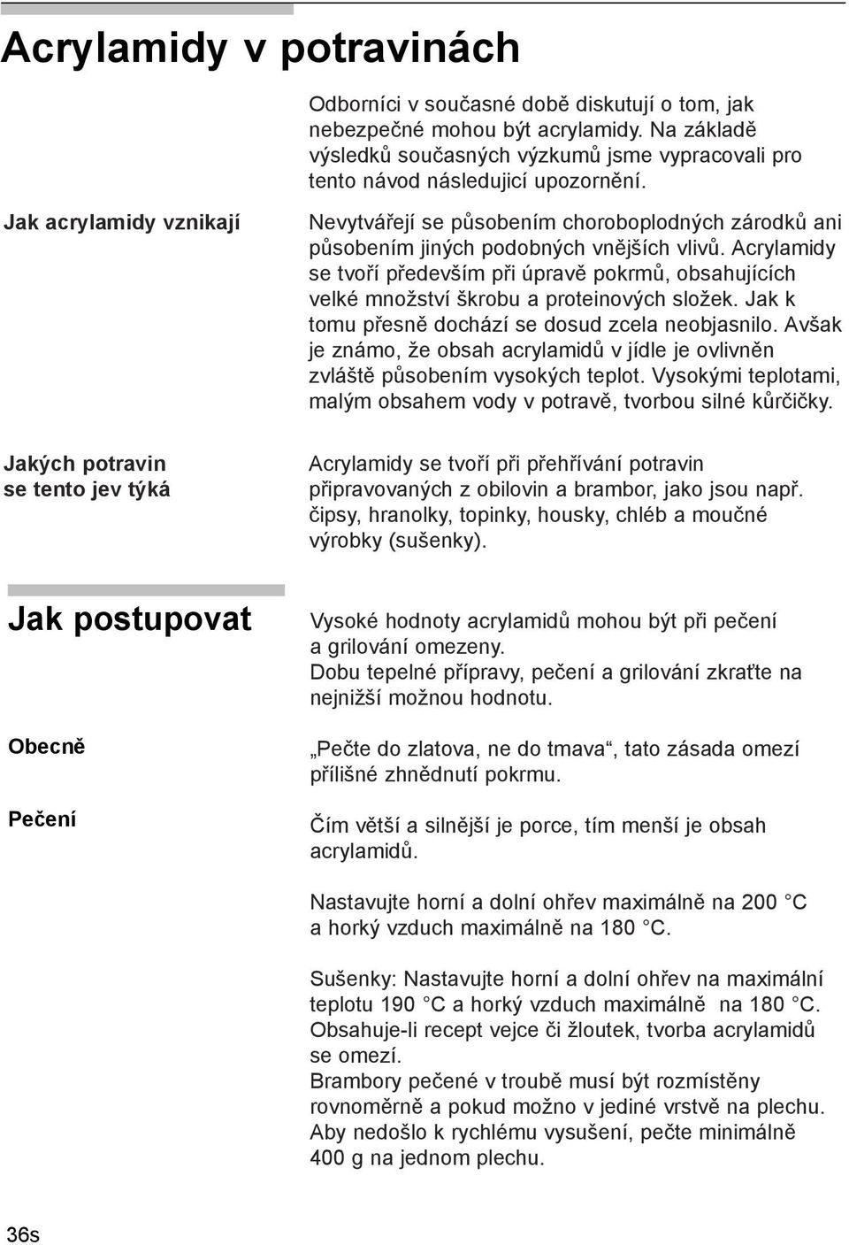 Acrylamidy se tvoří především při úpravě pokrmů, obsahujících velké množství škrobu a proteinových složek. Jak k tomu přesně dochází se dosud zcela neobjasnilo.