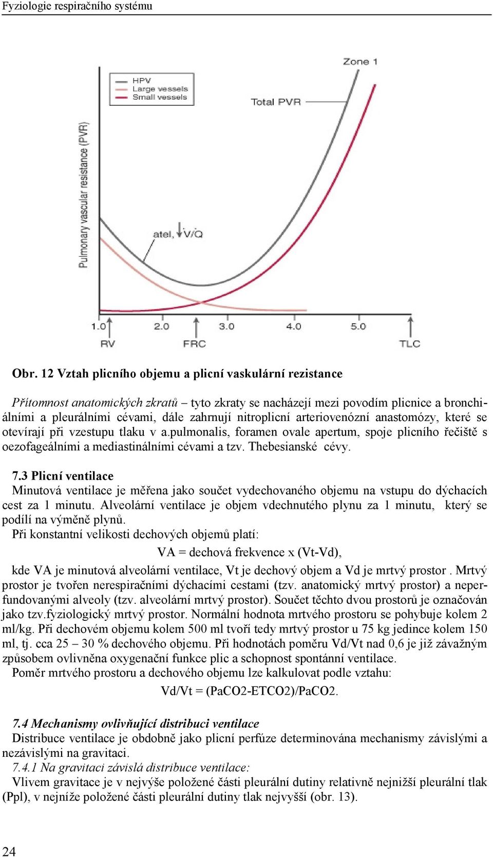 Thebesianské cévy. 7.3 Plicní ventilace Minutová ventilace je měřena jako součet vydechovaného objemu na vstupu do dýchacích cest za 1 minutu.