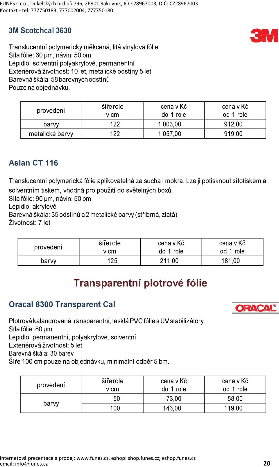 barvy 122 1 003,00 912,00 metalické barvy 122 1 057,00 919,00 Aslan CT 116 Translucentní polymerická fólie aplikovatelná za sucha i mokra.