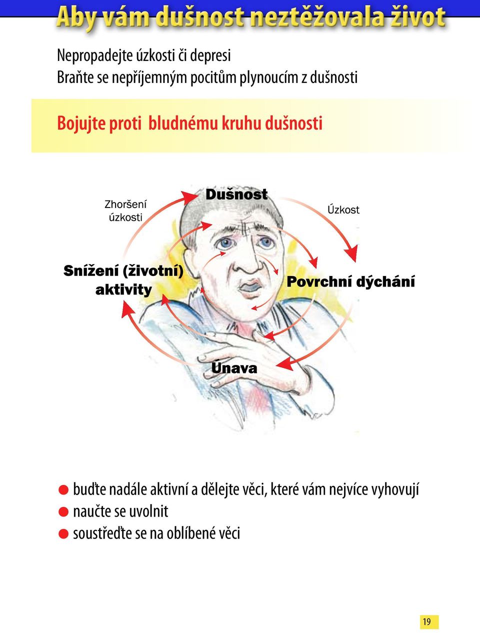 bludnému kruhu dušnosti buďte nadále aktivní a dělejte věci, které