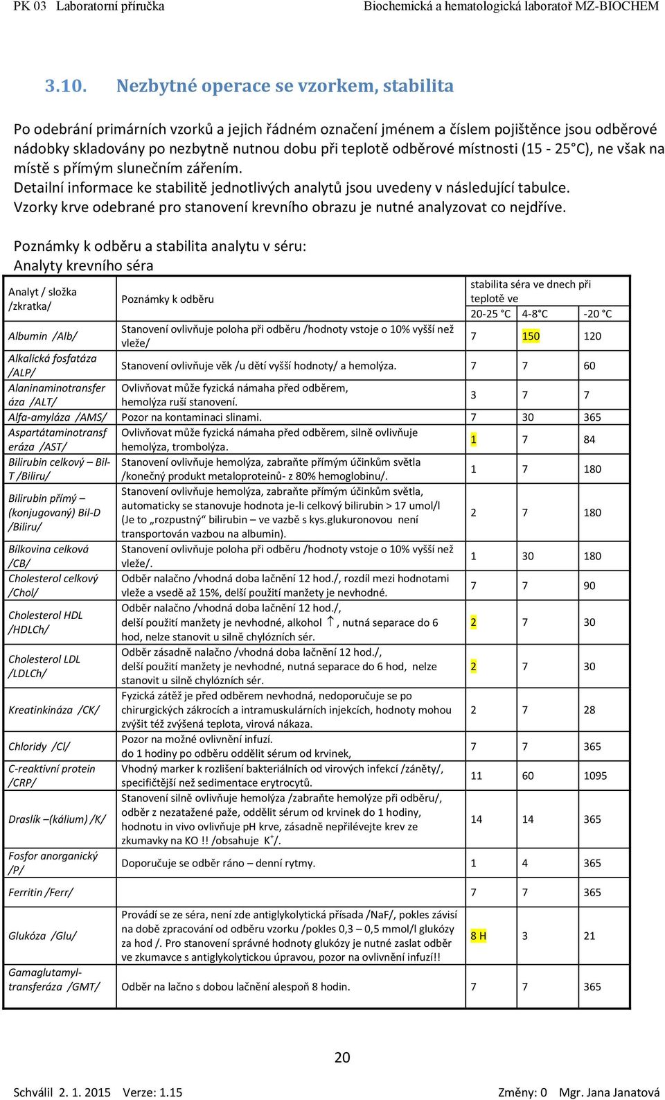 Vzrky krve debrané pr stanvení krevníh brazu je nutné analyzvat c nejdříve.