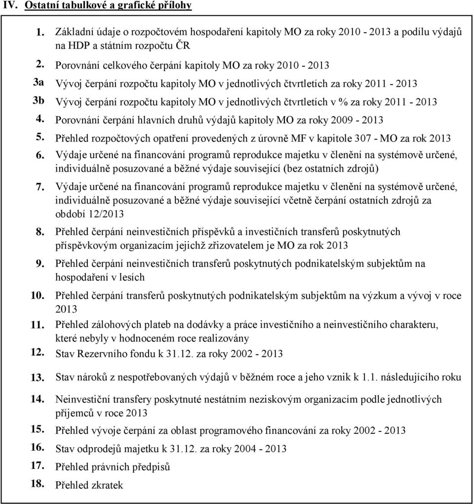 kapitoly MO v jednotlivých čtvrtletích za roky 2011-2013 Vývoj čerpání rozpočtu kapitoly MO v jednotlivých čtvrtletích v % za roky 2011-2013 Porovnání čerpání hlavních druhů výdajů kapitoly MO za